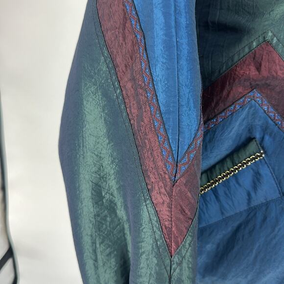 Vintage 90s Izzi Sik Coat Nylon Puffer Shiny Jacket Large Nineties M Video - Picture 4 of 10